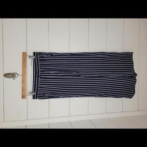 J Crew xs blue & white stripe drawstring culotte pants